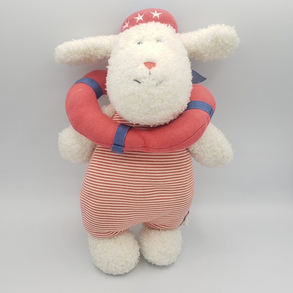 Rare Gymboree Little Sailor Line Plush Sheep With Life Preserver Vintage 90s‎